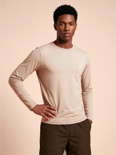 Cargar imagen en el visor de la galería, Gallery: Uv Line T-Shirt For Men Longsleeve New Fit Masc Sand Upf50+