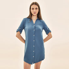 Cargar imagen en el visor de la galería, Image 04: Uv Line Shirtdress Shirtdress Copenhagen Fem Steel Upf50+