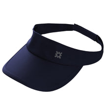 Cargar imagen en el visor de la galería, Product Front: Uv Line Visor Visor Athletic Dry Fem Navy Blue Upf50+