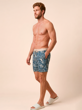 Cargar imagen en el visor de la galería, Image 03: Uv Line Short For Men / Bermuda Shorts Acqua Boxer Tie Dye Blue Upf50+
