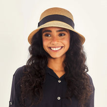 Cargar imagen en el visor de la galería, Model Front: Uv Line Bucket Hat Cap-Ferrat Kaki Upf50+