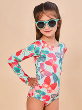 Cargar imagen en el visor de la galería, Image 02: Uv Line Girl's One-Piece Swimsuit Girl Borboletinha Upf50+