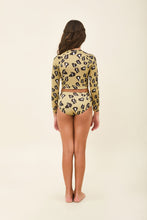 Cargar imagen en el visor de la galería, Model Back: Uv Line Girl's One-Piece Girl Bikini Hot Pant Jaguar Upf50+