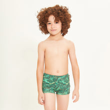 Cargar imagen en el visor de la galería, Model Front: Uv Line Boy's Swimwear Sunga Folhagem Kids Upf50+