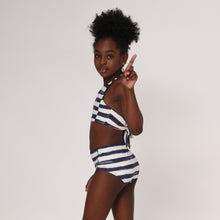 Cargar imagen en el visor de la galería, Model Back: Uv Line Girl's Two-Piece Bikini Set Listras Upf50+