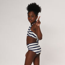 Cargar imagen en el visor de la galería, Model Back: Uv Line Girl's Two-Piece Bikini Set Listras Upf50+