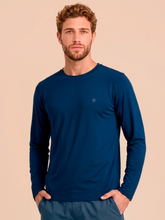 Cargar imagen en el visor de la galería, Gallery: Uv Line Rash Guard Longsleeve Uvpro Masc Cobalt Upf50+