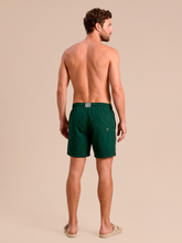 Cargar imagen en el visor de la galería, Model Back: Uv Line Short For Men / Bermuda Shorts Acqua Boxer Military Green Upf50+