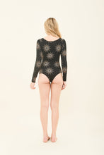 Cargar imagen en el visor de la galería, Model Back: Uv Line One-Piece Marina Shine Preto Malva