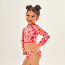 Cargar imagen en el visor de la galería, Image 02: Uv Line Girl's Two-Piece Bikini Girl Solar Rose