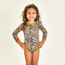 Cargar imagen en el visor de la galería, Model Front: Uv Line Baby Swimwear Swimsuit Baby Zebra Upf50+