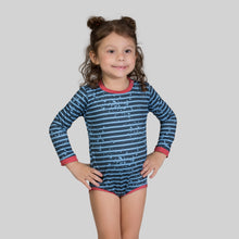 Cargar imagen en el visor de la galería, Gallery: Uv Line Baby Swimwear Macaquinho Baby Listras Upf50+
