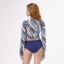 Cargar imagen en el visor de la galería, Model Back: Uv Line Set Bikini Ondas Upf50+
