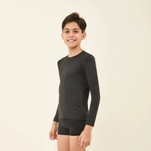 Cargar imagen en el visor de la galería, Image 02: Uv Line Rash Guard Longsleeve Uvpro Kids Black Upf50+
