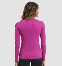 Cargar imagen en el visor de la galería, Model Back: Uv Line Rash Guard Longsleeve Uvpro Fem Pink Upf50+

