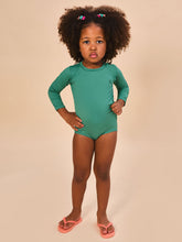 Cargar imagen en el visor de la galería, Image 02: Uv Line Baby Swimwear Baby Longsleeve Swimsuit Deep Sea Upf50+
