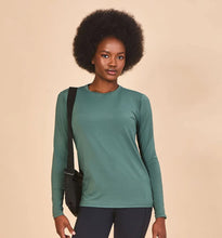 Cargar imagen en el visor de la galería, Gallery: Uv Line Rash Guard Longsleeve Fem New Fit Textura Verde Jade Upf50+
