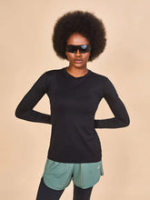 Cargar imagen en el visor de la galería, Gallery: Uv Line Rash Guard Longsleeve Fem Skin Infratherm Preto Upf50+
