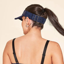 Cargar imagen en el visor de la galería, Model Back: Uv Line Visor Elastic Visor Navy Blue Upf50+
