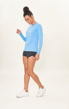 Cargar imagen en el visor de la galería, Image 02: Uv Line Rash Guard Camiseta Uv X Pro Ml Azul Claro Upf50+
