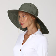Cargar imagen en el visor de la galería, Image 02: Uv Line Floppy Hat Hat Beverly Hills I18 Fem Green Militar Upf50+
