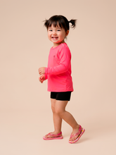 Cargar imagen en el visor de la galería, Image 03: Uv Line Rash Guard Longsleeve Baby Pink Fluor Upf50+
