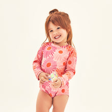Cargar imagen en el visor de la galería, Model Front: Uv Line Baby Swimwear Baby Solar Rose Upf50+
