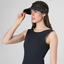 Cargar imagen en el visor de la galería, Model Front: Uv Line Visor Visor Leblon Black Upf50+
