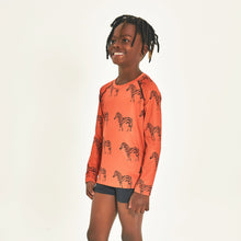 Cargar imagen en el visor de la galería, Image 02: Uv Line Rash Guard Longsleeve Acqua Zebra Inf Upf50+
