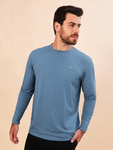 Cargar imagen en el visor de la galería, Image 03: Uv Line Rash Guard Longsleeve Uvpro Masc Indigo Upf50+
