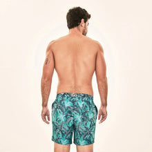 Cargar imagen en el visor de la galería, Model Back: Uv Line Swim Shorts Short Acqua Coqueiros Turquesa Upf50+
