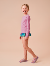 Cargar imagen en el visor de la galería, Image 03: Uv Line Rash Guard Longsleeve Uvpro Kids Rose Upf50+
