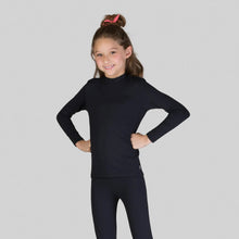 Cargar imagen en el visor de la galería, Image 03: Uv Line Rash Guard Rash Guard Kids High-Neck Black Upf50+

