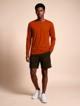 Cargar imagen en el visor de la galería, Model Front: Uv Line Rash Guard Longsleeve Uvpro Brasil Masc Pitanga Upf50+
