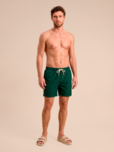 Cargar imagen en el visor de la galería, Model Front: Uv Line Short For Men / Bermuda Shorts Acqua Boxer Military Green Upf50+
