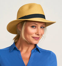 Cargar imagen en el visor de la galería, Image 02: Uv Line Panama Hat Hat Shanghai Imp Uni Sand Black Upf50+
