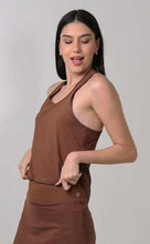 Cargar imagen en el visor de la galería, Product Front: Uv Line Fitness Top Regata Sport Color Fem Marrom Upf50+
