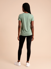 Cargar imagen en el visor de la galería, Model Back: Uv Line Rash Guard T-Shirt Fem New Fit Mix Green Upf50+
