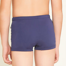 Cargar imagen en el visor de la galería, Model Back: Uv Line Boy's Swimwear Trunks Kids F Inf Navy Blue Upf50+
