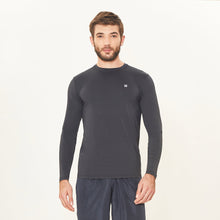 Cargar imagen en el visor de la galería, Model Front: Uv Line Rash Guard Longsleeve Uv X Pro Preto Upf50+
