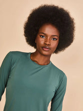 Cargar imagen en el visor de la galería, Image 04: Uv Line Rash Guard Longsleeve Fem New Fit Textura Verde Jade Upf50+
