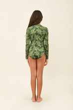 Cargar imagen en el visor de la galería, Model Back: Uv Line Girl's One-Piece Girl Macae Folhagem Verde Upf50+
