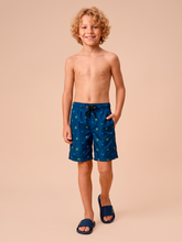 Cargar imagen en el visor de la galería, Model Front: Uv Line Boy's Swimwear Shorts Acqua Kids Pirates Fun Upf50+
