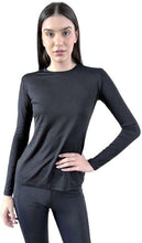 Cargar imagen en el visor de la galería, Product Front: Uv Line Rash Guard Longsleeve Fem Skin Infratherm Preto Upf50+
