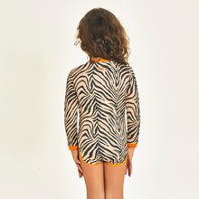 Cargar imagen en el visor de la galería, Model Back: Uv Line Baby Swimwear Swimsuit Baby Zebra Upf50+
