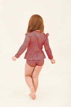 Cargar imagen en el visor de la galería, Model Back: Uv Line Baby Swimwear Baby Shine Malva Up50+
