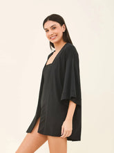 Cargar imagen en el visor de la galería, Image 03: Uv Line Kaftans / Cover Ups Kimono Color Black Upf50+

