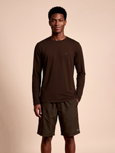Cargar imagen en el visor de la galería, Gallery: Uv Line Rash Guard Longsleeve New Fit Textura Masc Brown Upf50+
