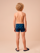 Cargar imagen en el visor de la galería, Model Back: Uv Line Boy's Swimwear Swim Trunks Kids Pirates Fun Upf50+
