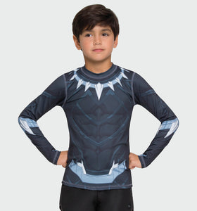 Model Front: Uv Line Rash Guard Acqua Pantera Negra V20 Ml Inf Estampa